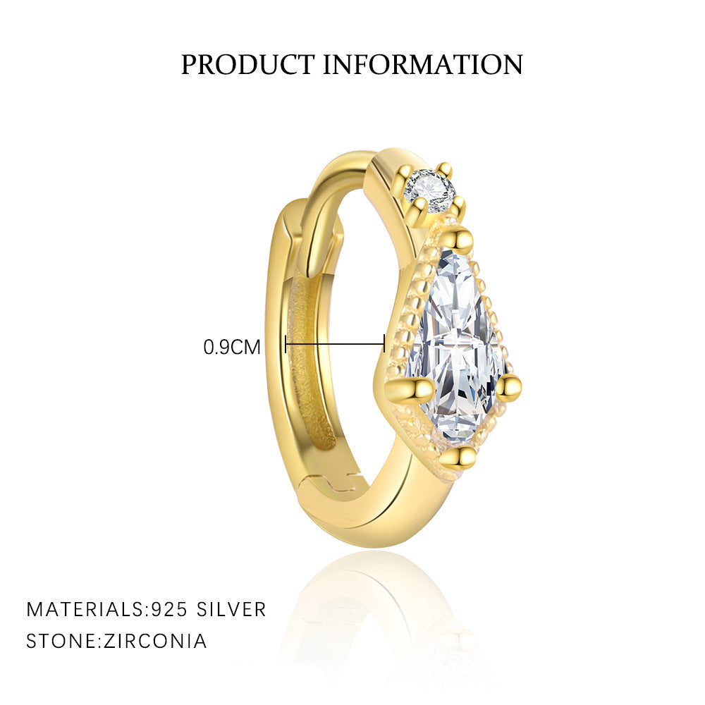 Wholesale S925 sterling silver light luxury zircon earrings