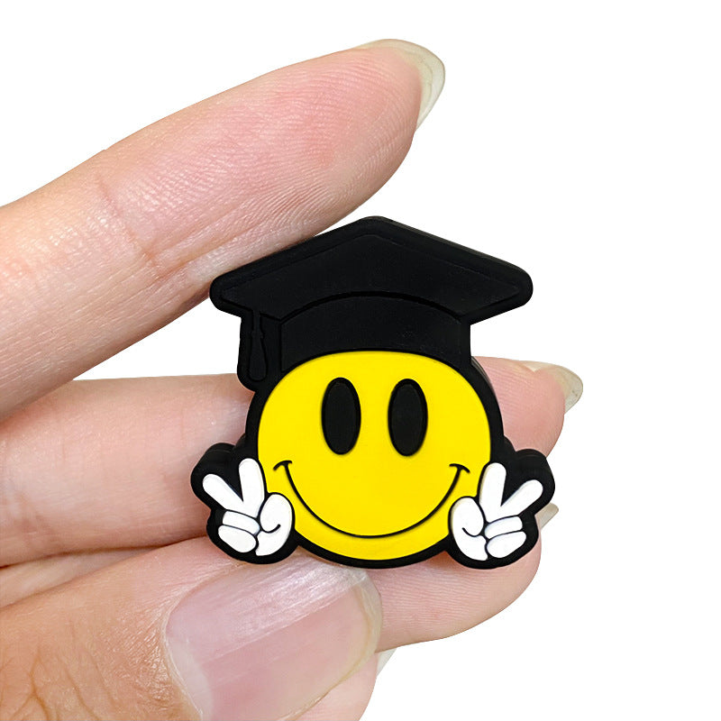 Wholesale 10pcs Smiley Doctor Hat Beaded Small Yellow Face Cartoon Diy Accessories ACC-BDS-WDX234