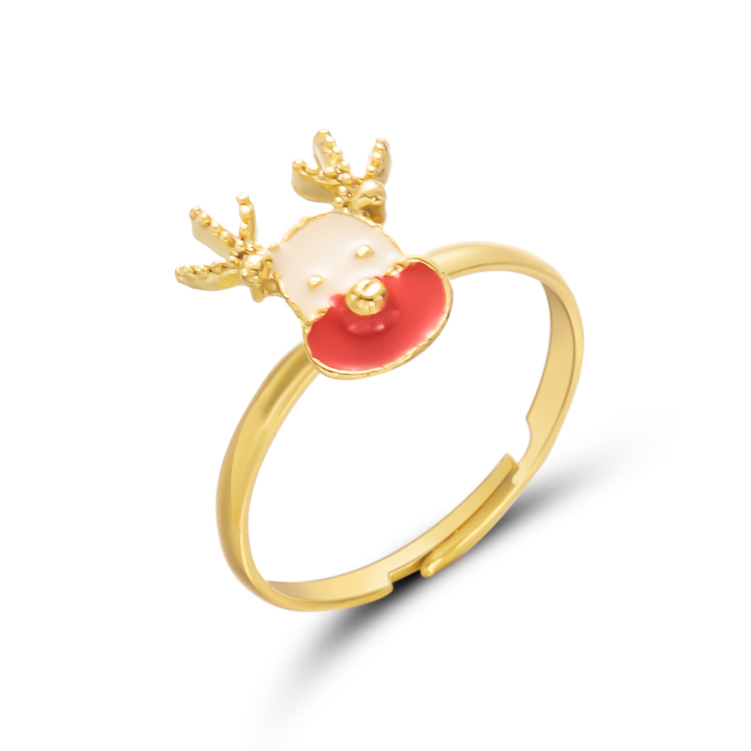 Wholesale Christmas tree  creative rhinestone painting oil ring