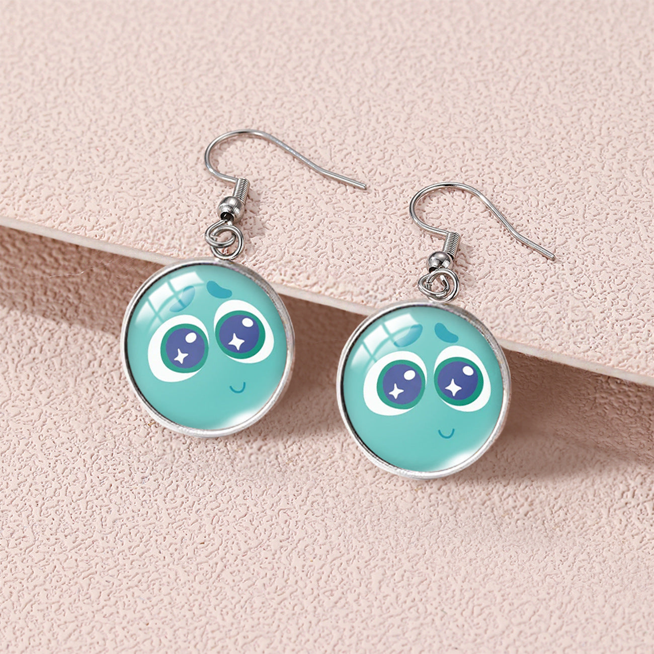 Wholesale Cartoon Cute Round Stainless Steel Earrings ACC-ES-XiangLian010