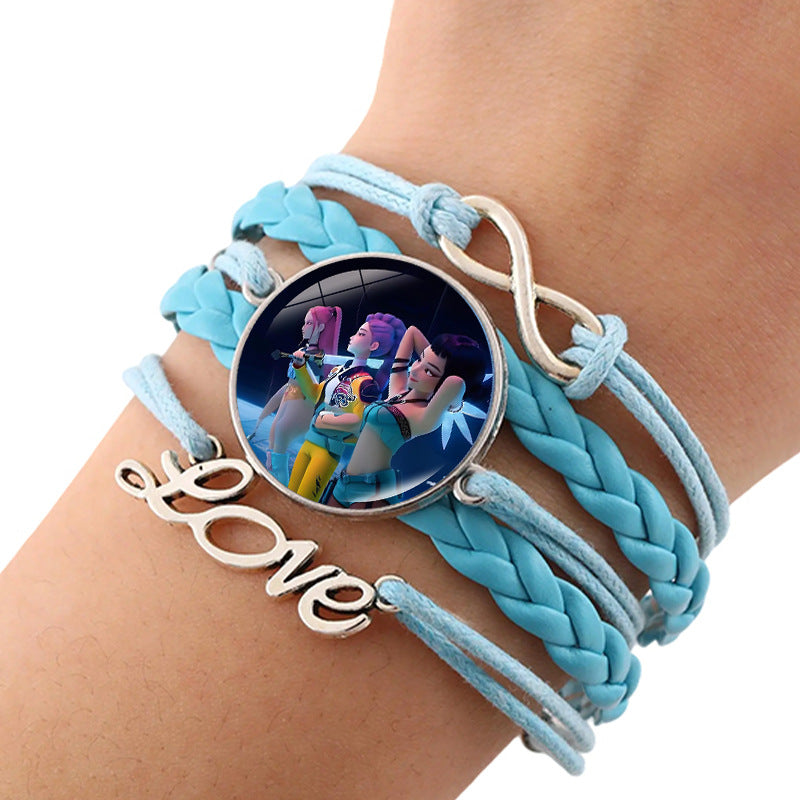 Wholesale kpop anime multi-layer braided bracelet