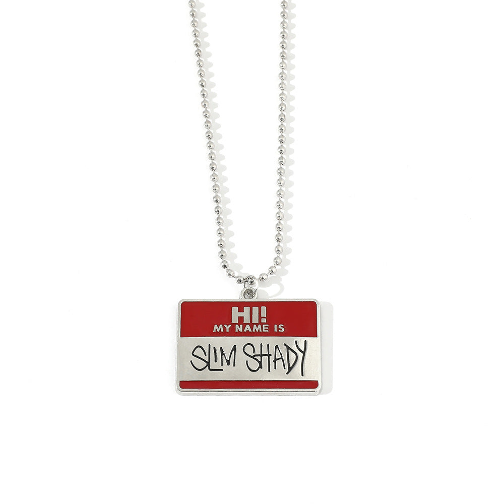 Wholesale High-end Hip-hop Letter Necklace ACC-NE-Boshuo001