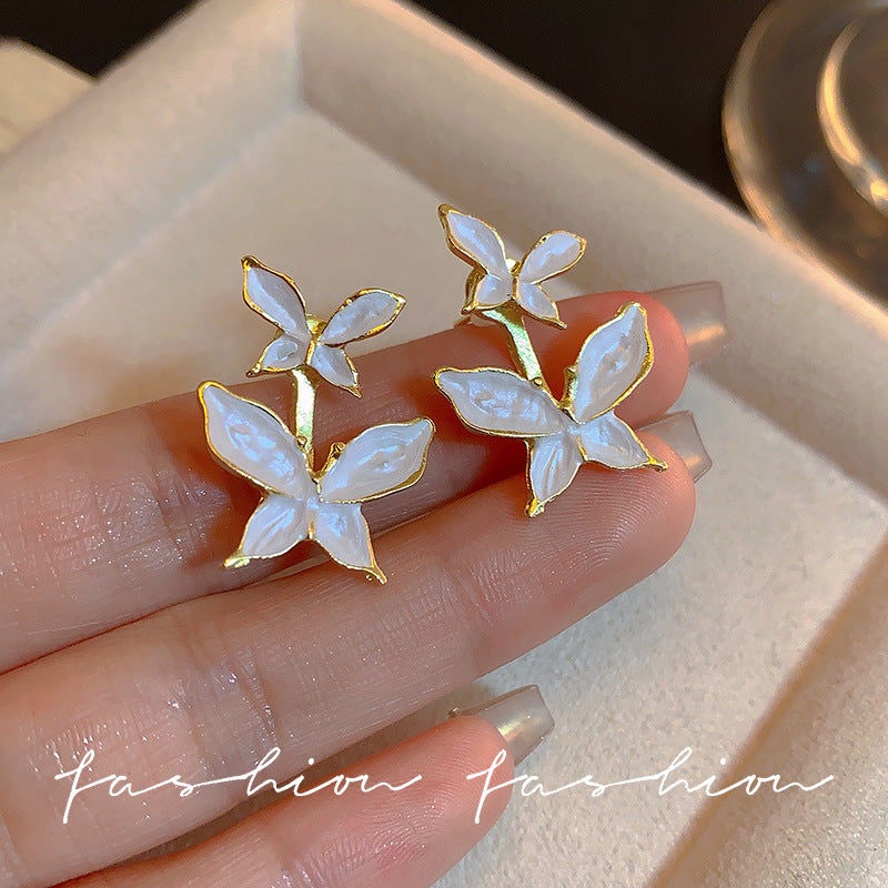 Wholesale One Two-Wearing Butterfly Earrings Light Luxury  Earrings