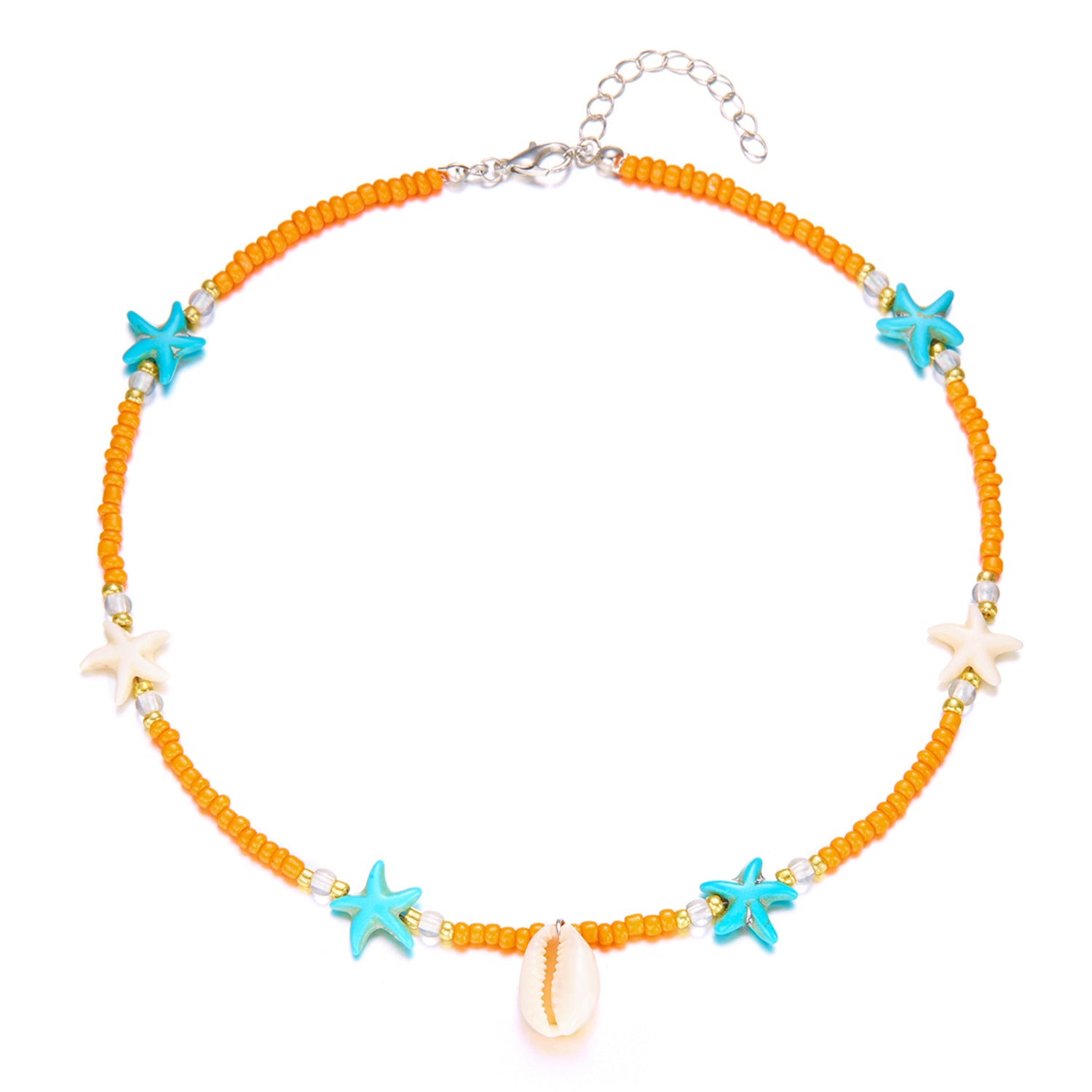 Wholesale Bohemian Holiday Style Necklace  Rice Beads Necklace Card Necklace