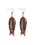 Wholesale  Retro Feather Leaf Shape Wooden Earrings