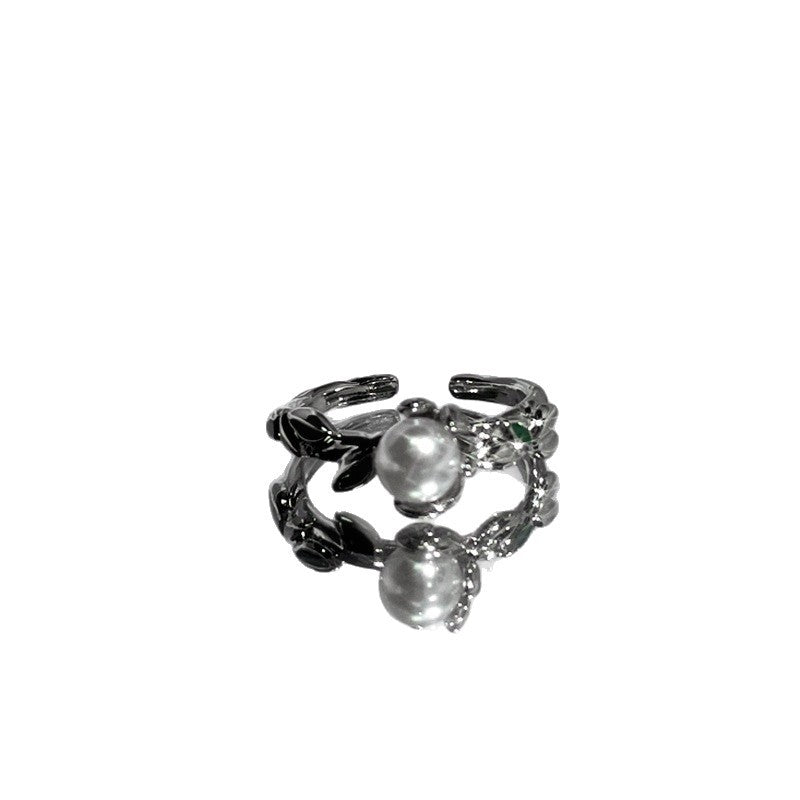 Wholesale Pearl Ring Set Braided Light Luxury Ring