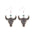 Wholesale western Denim-style cow head color leather earrings