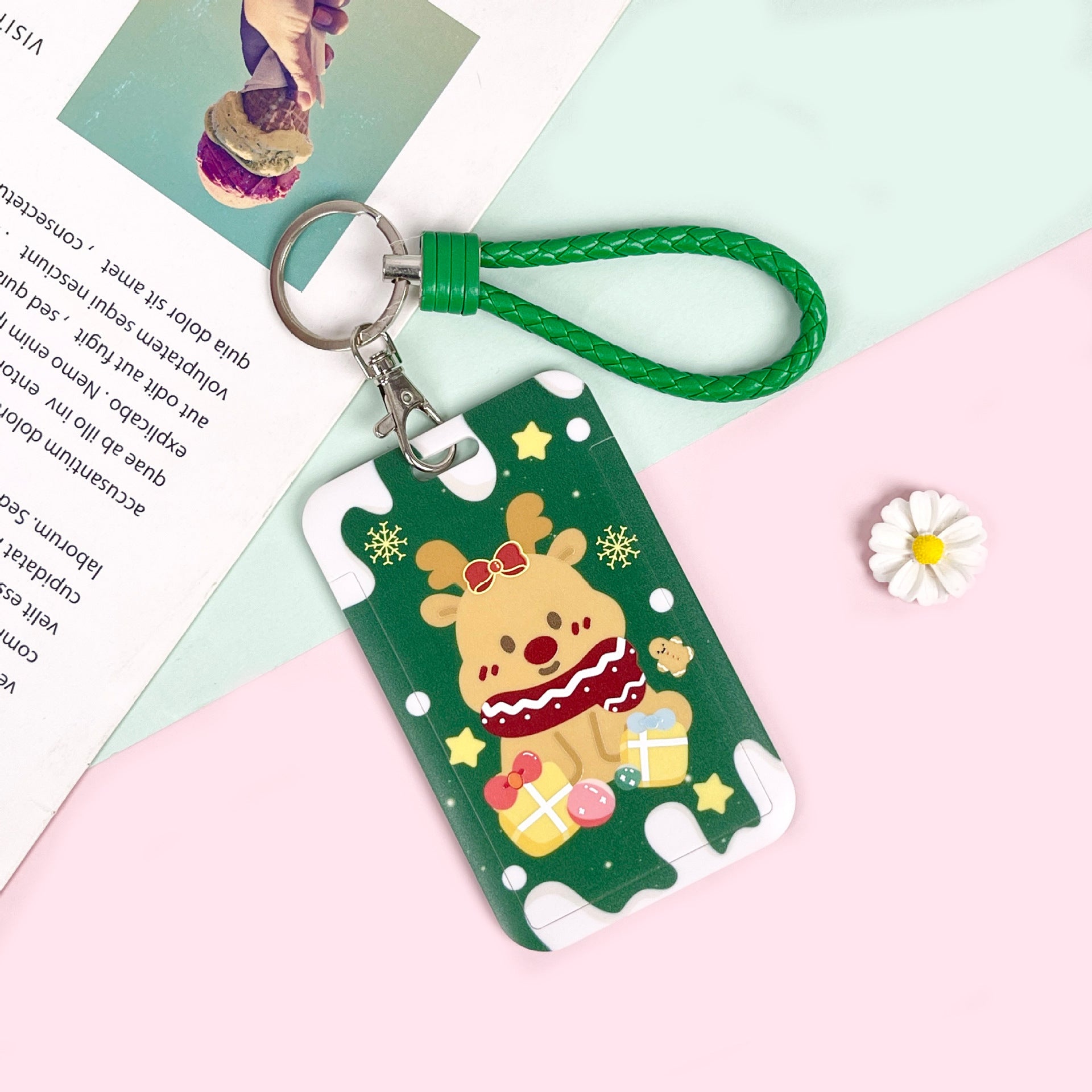 Wholesale Cute Christmas Card Set Lanyard Keychain ACC-KC-BG001