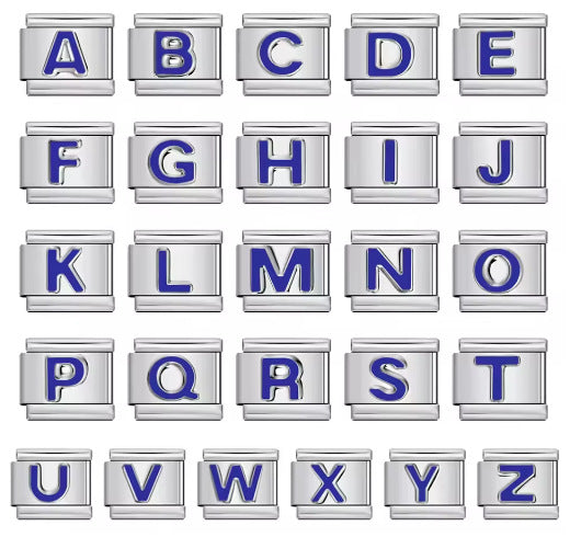 Wholesale 9mm Italian Charm Starter Bracelets DIY Letter Single Section Creative Stainless Steel Composable Bracelet