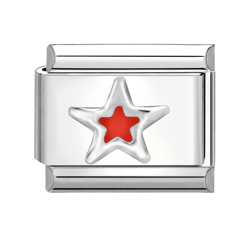 Wholesale Italian Charm Bracelet 9mm DIY Splicing Cute Cartoon Titanium Steel Composable Bracelet