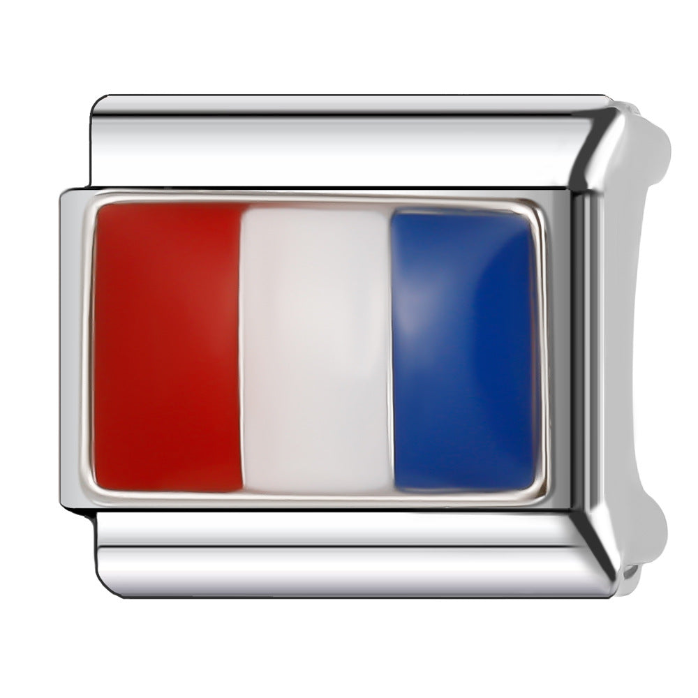 Wholesale Italian Charm Bracelet 9mm DIY Splicing Creative Pattern Stainless Steel Composable Bracelet