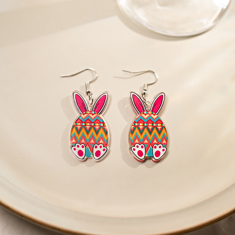 Wholesale  Easter Acrylic Rabbit Earrings