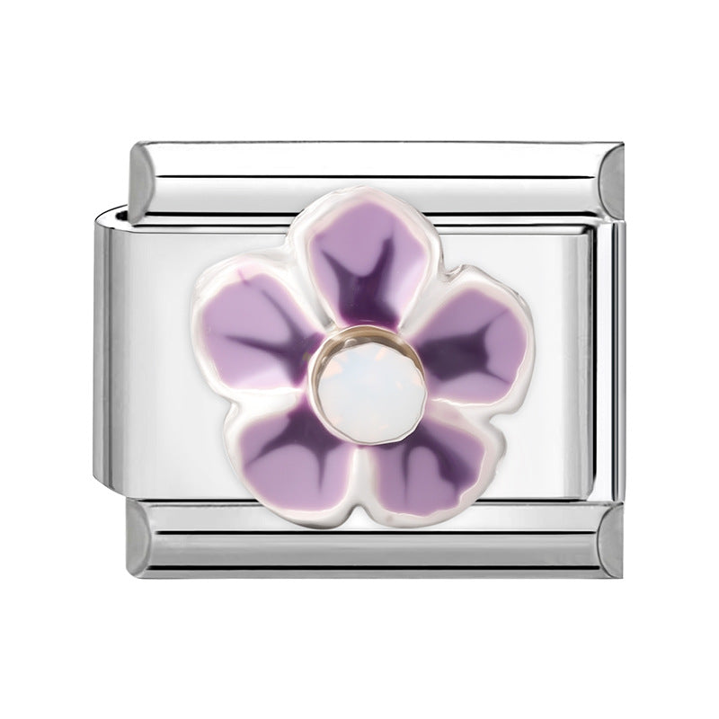 Wholesale 9mm Italian Charm Starter Bracelets DIY square Single Section Creative Stainless Steel Composable Bracelet