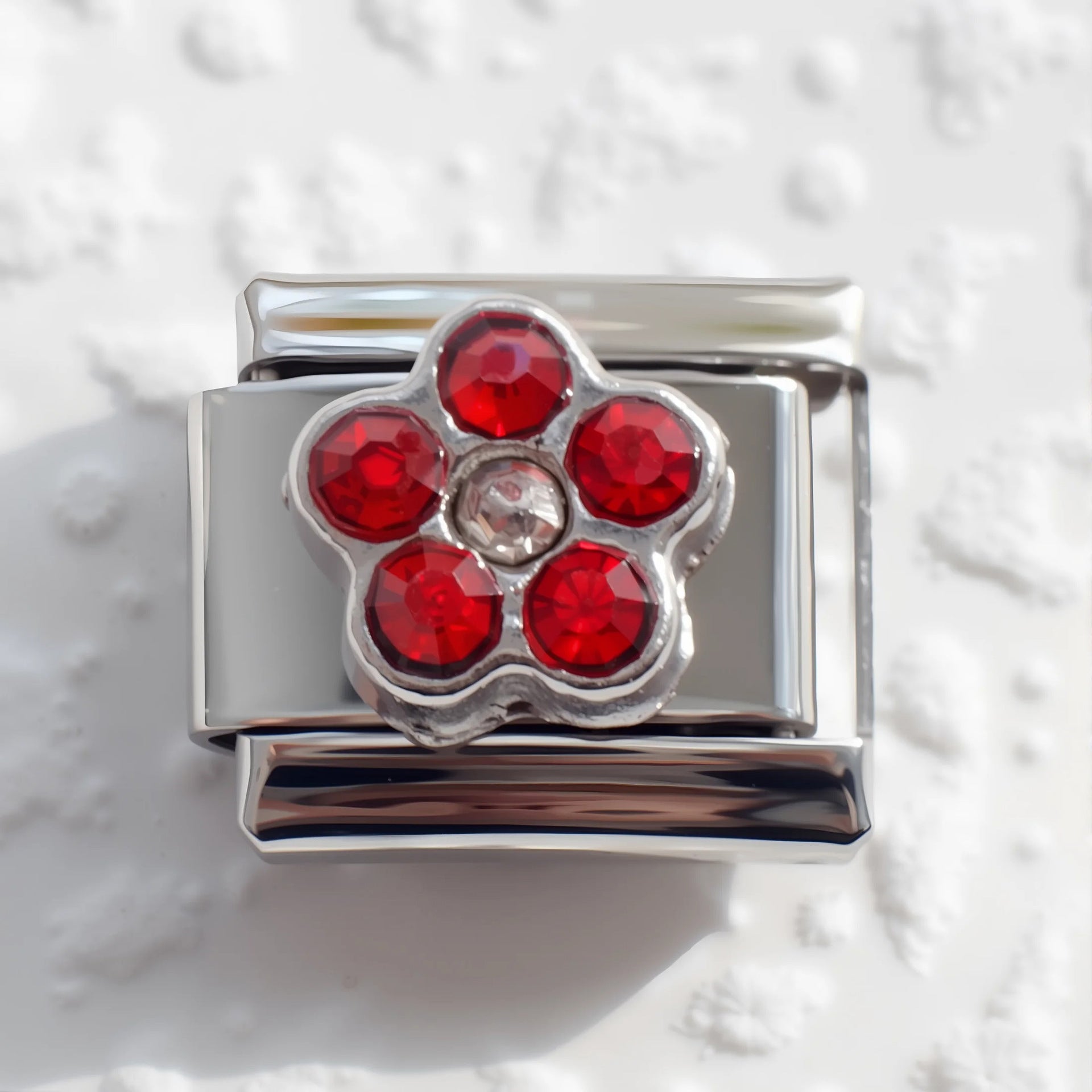 Wholesale 5pcs Italian Charm Bracelet 9mm DIY Splicing Flower Stainless Steel Composable Bracelet