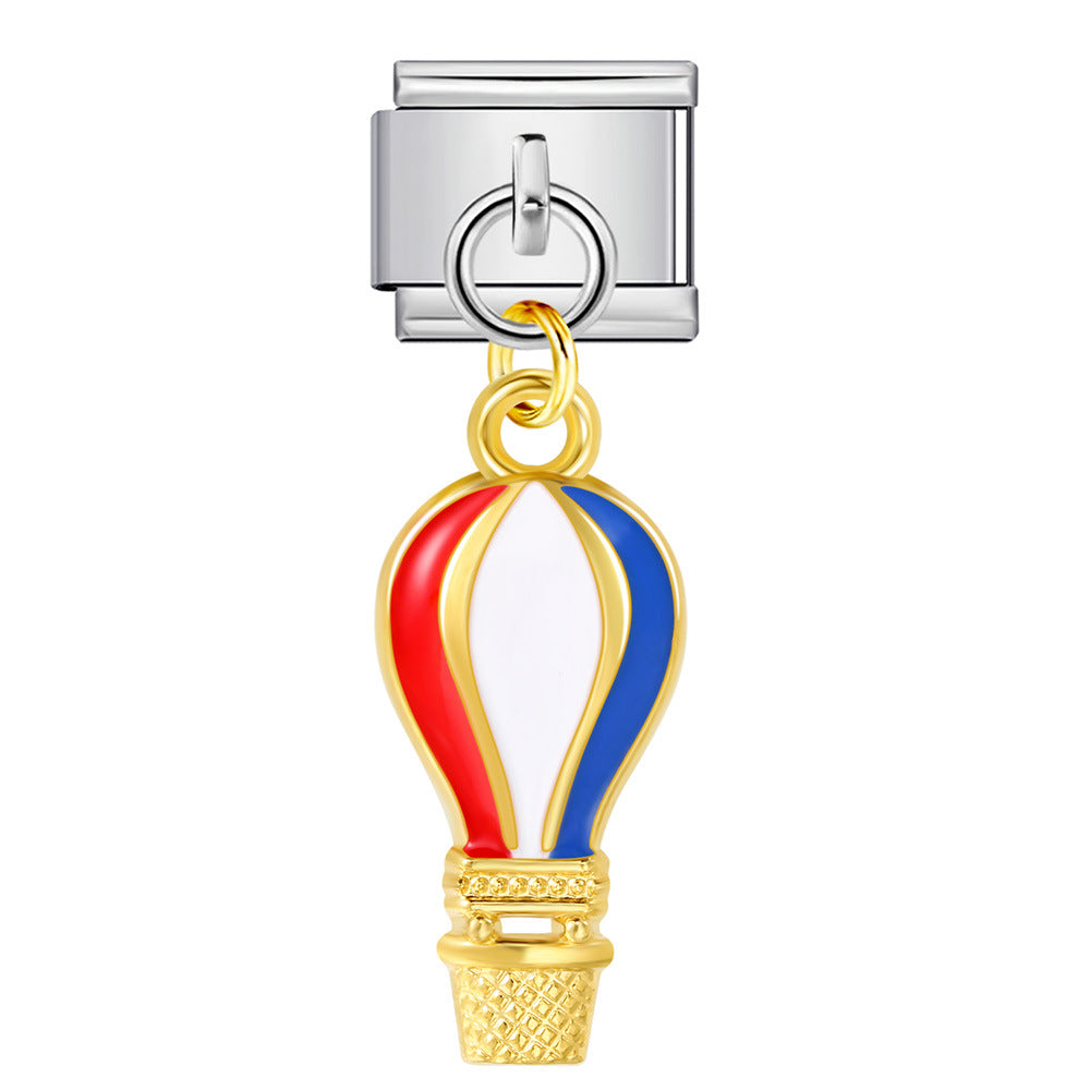 Wholesale Italian Charm Bracelet 9mm DIY Independence Day   Creative Stainless Steel Composable Bracelet