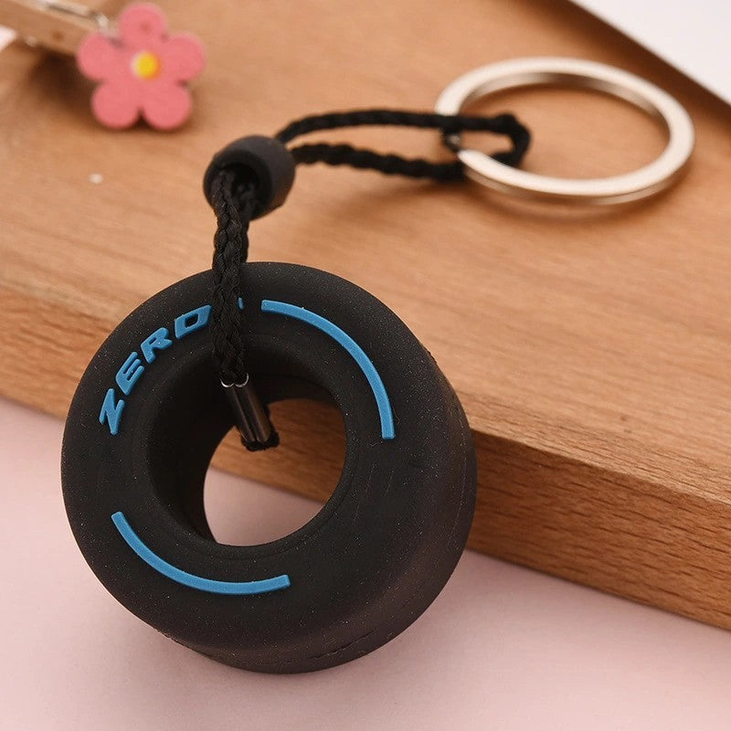 Wholesale Cute PVC Soft Rubber Tire Keychain Lanyard Keychain ACC-KC-WoAn001