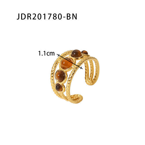 Wholesale Stainless Steel Tiger Eye Stone Ring