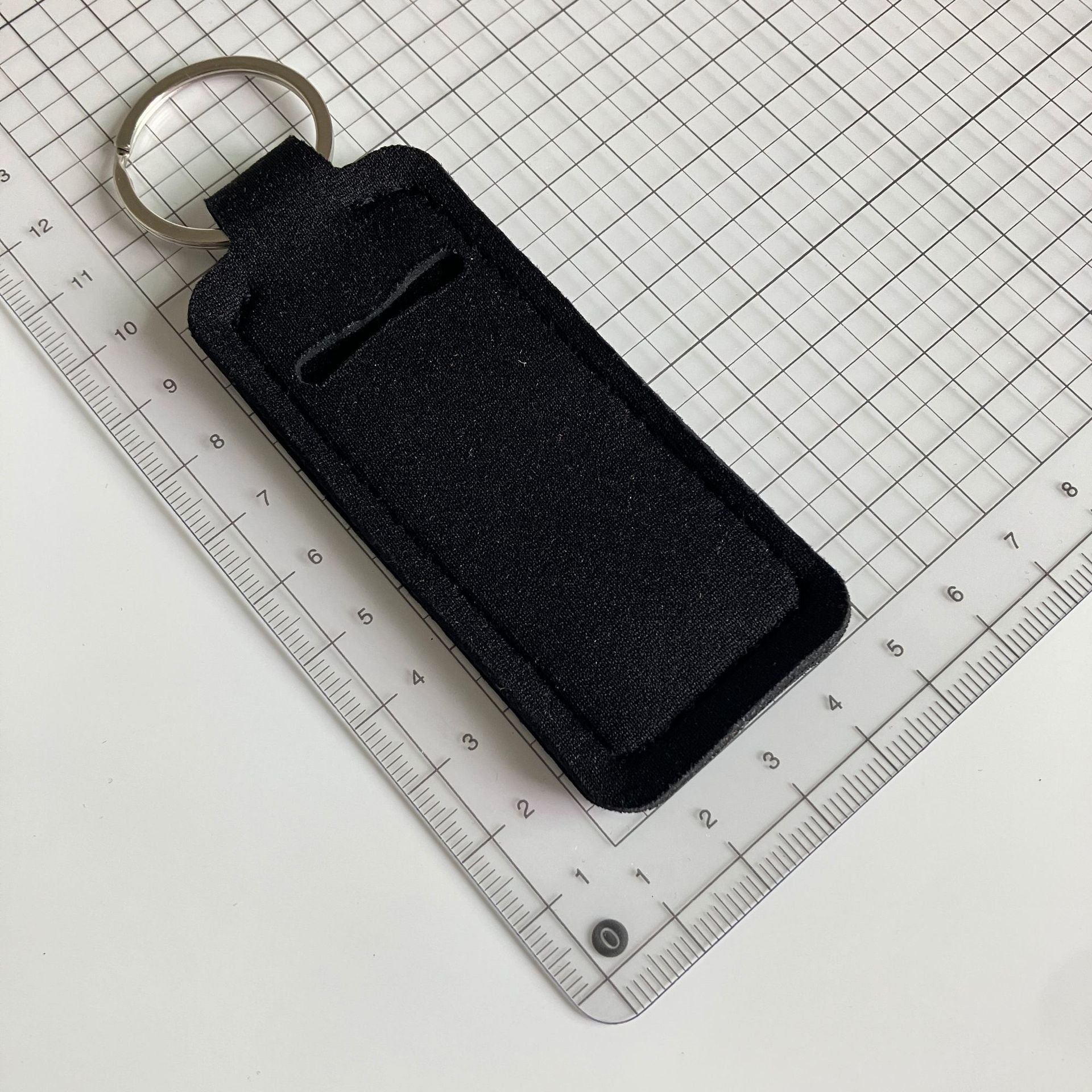 Wholesale Cotton Printed Lipstick Bag Keychain - Sunflower on Black,  Celestial Pattern,  Boutique Resale Accessory