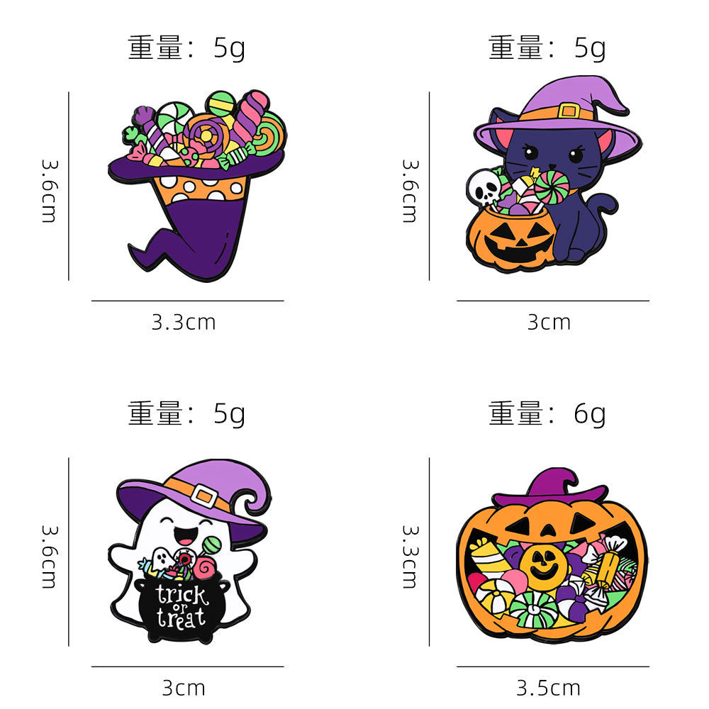Wholesale  Ghost Brooch Pin Cartoon Style Zinc Alloy Party Fashion Accessory Gift