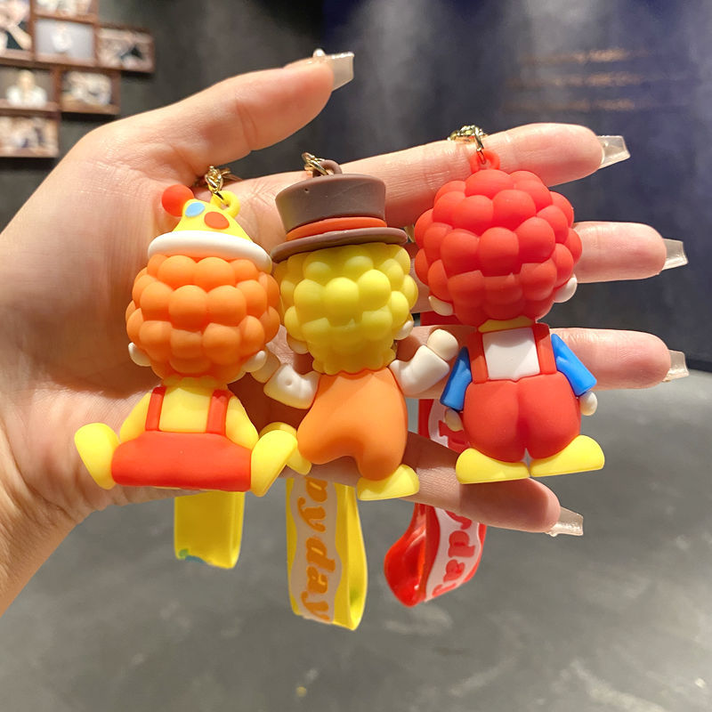 Wholesale Cute Cartoon PVC Keychain Circus Doll Pendant
