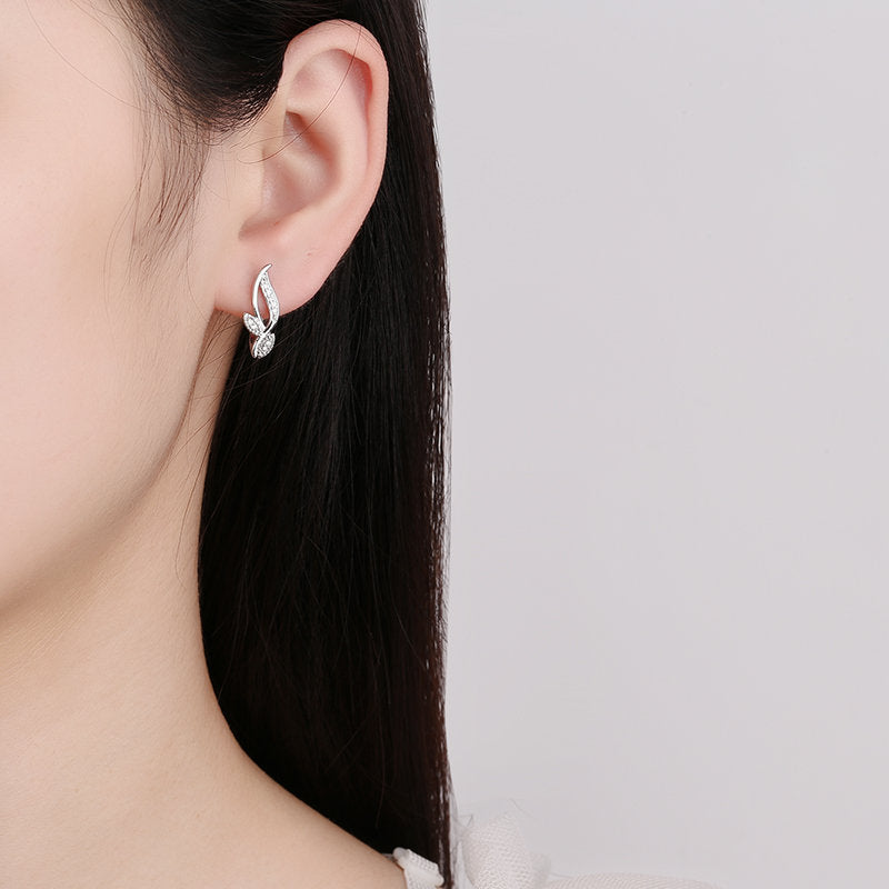 Wholesale popular inlaid zircon round ear ring ear buckle ear jewelry