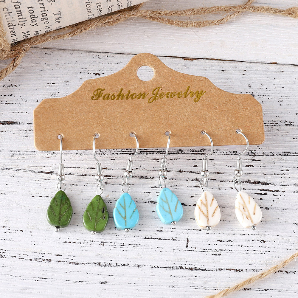 Wholesale  Leaf Pendant Earrings