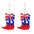 Wholesale Independence Day July 4  Shiny Bald Eagle Boots Butterfly Earrings