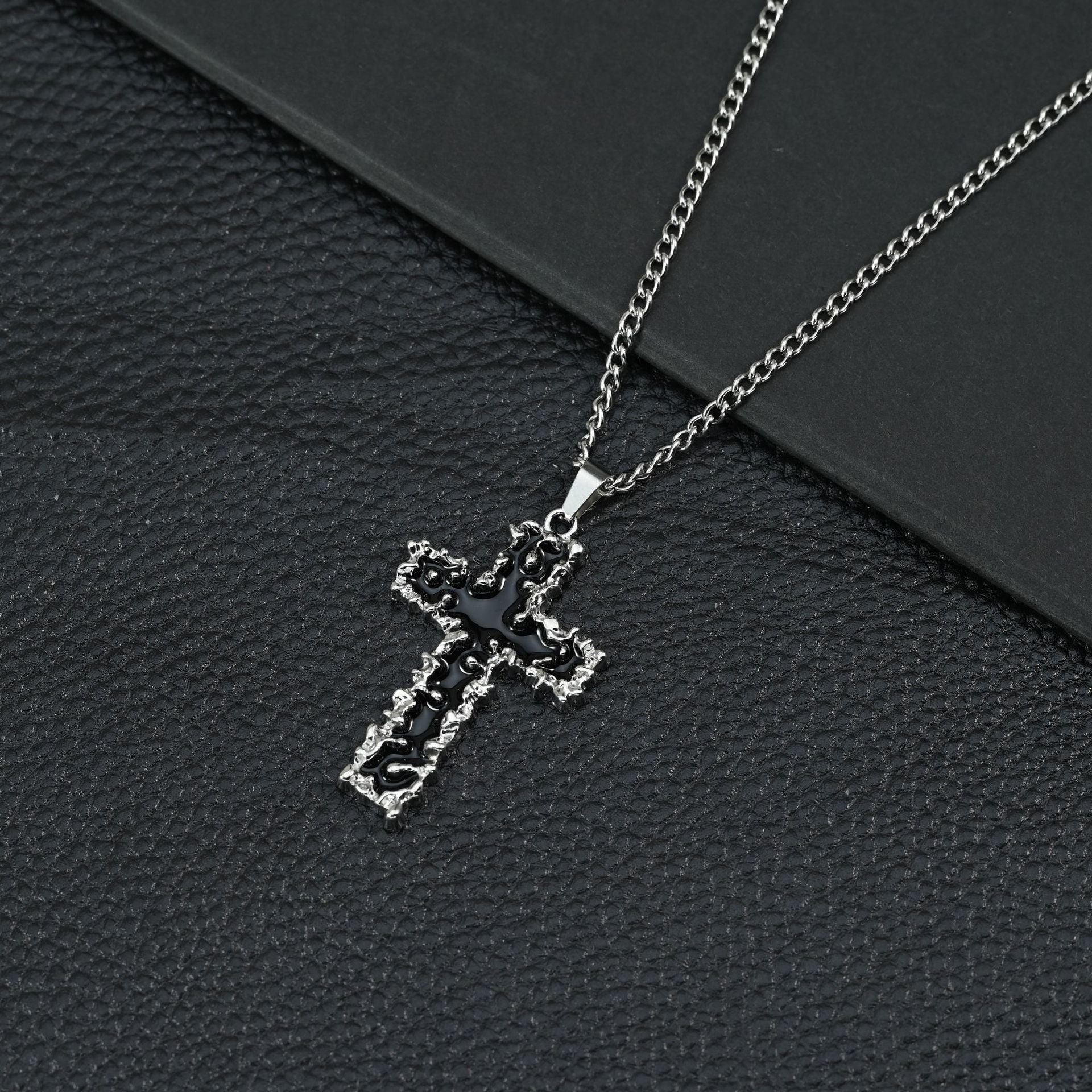 Wholesale Titanium Steel cross  alloy pendant necklaces
