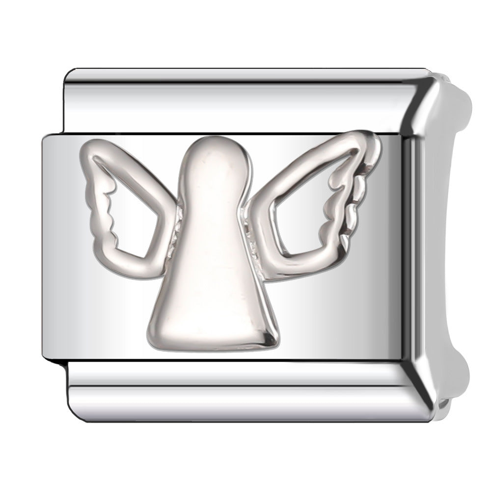 Wholesale 5pcs Italian Charm Bracelet 9mm DIY Splicing Cute Creative Stainless Steel Composable Bracelet