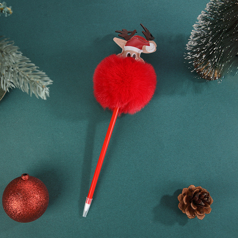 Wholesale Christmas style plush pen ballpoint pen