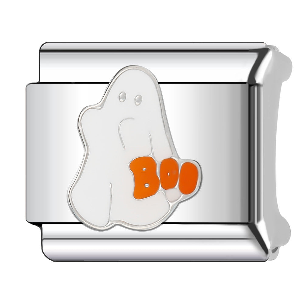 Wholesale Italian Charm Bracelet 9mm DIY Splicing Halloween Series Stainless Steel Composable Bracelet