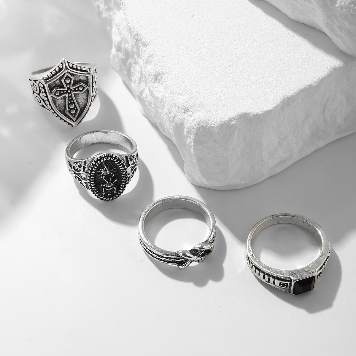 Wholesale Personality Index Finger Ring Retro Cross Ring