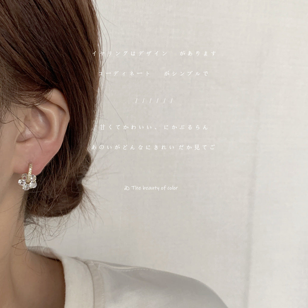 Wholesale Zircon Flower  Earrings