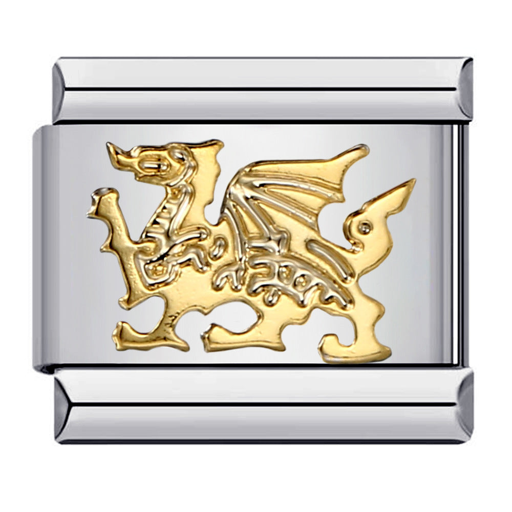 Wholesale Italian Charm Bracelet 9mm DIY Splicing Removable Star Hook Stainless Steel Composable Bracelet