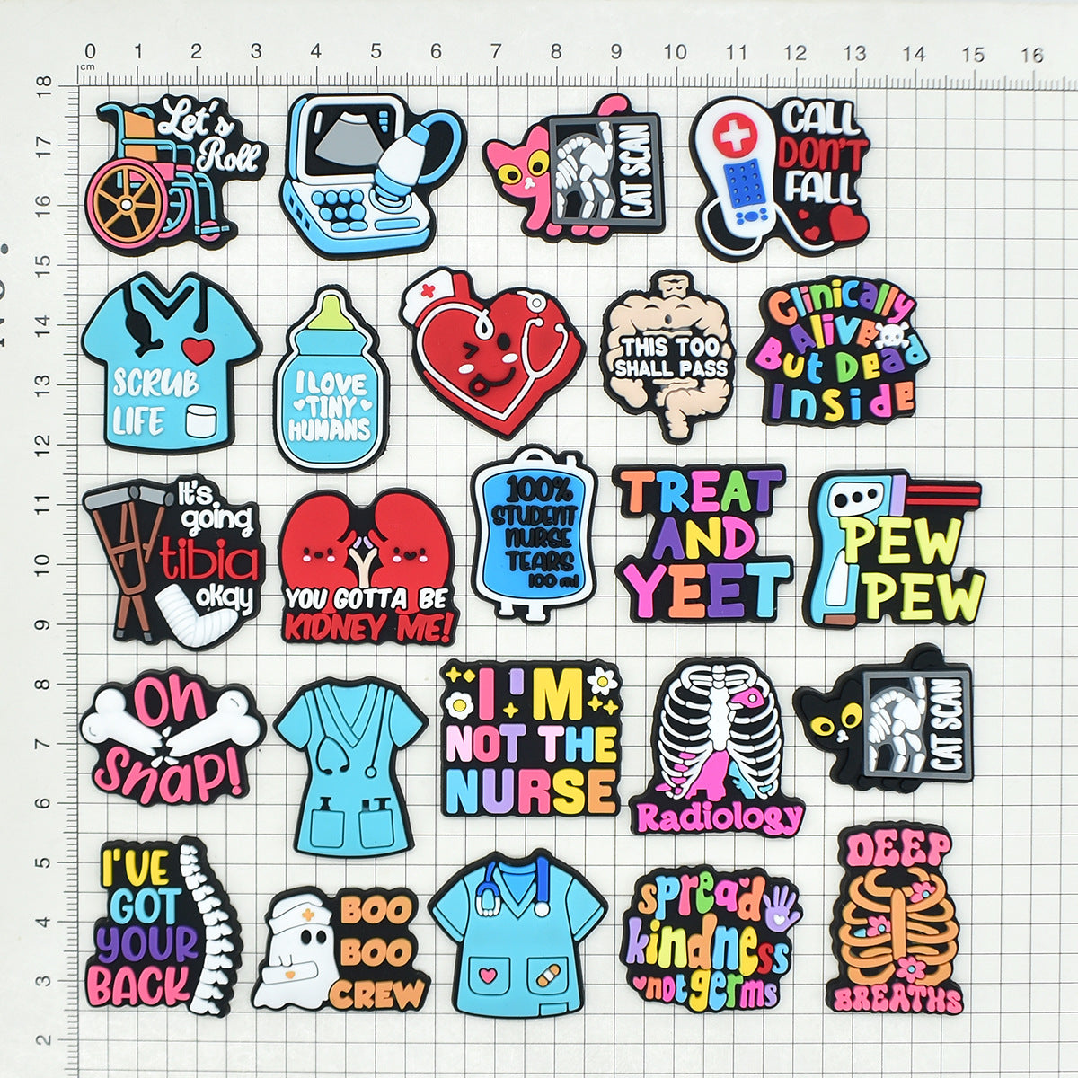 Wholesale Random 100pcs Medical Series Cartoon Shoe Accessories Shoe Charms