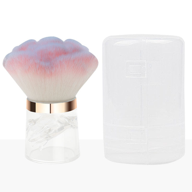 Wholesale Mushroom Head Dust Brush Portable Transparent Base Loose Powder Brush ACC-MB-Juka003