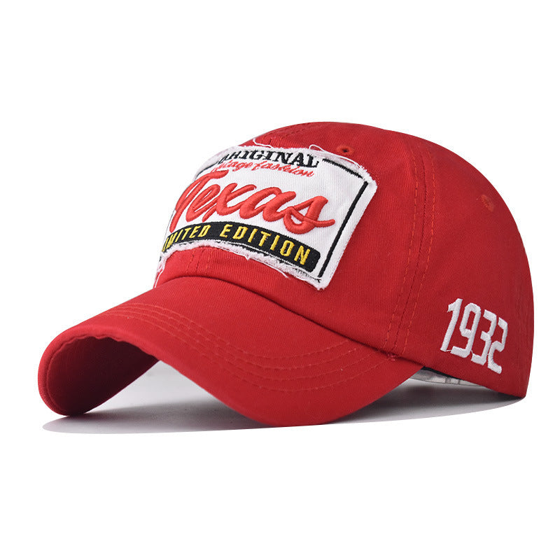 Wholesale Embroidered Texas Baseball Cap Washed Cotton Adjustable Outdoor Summer Sun Protection Trendy Gift