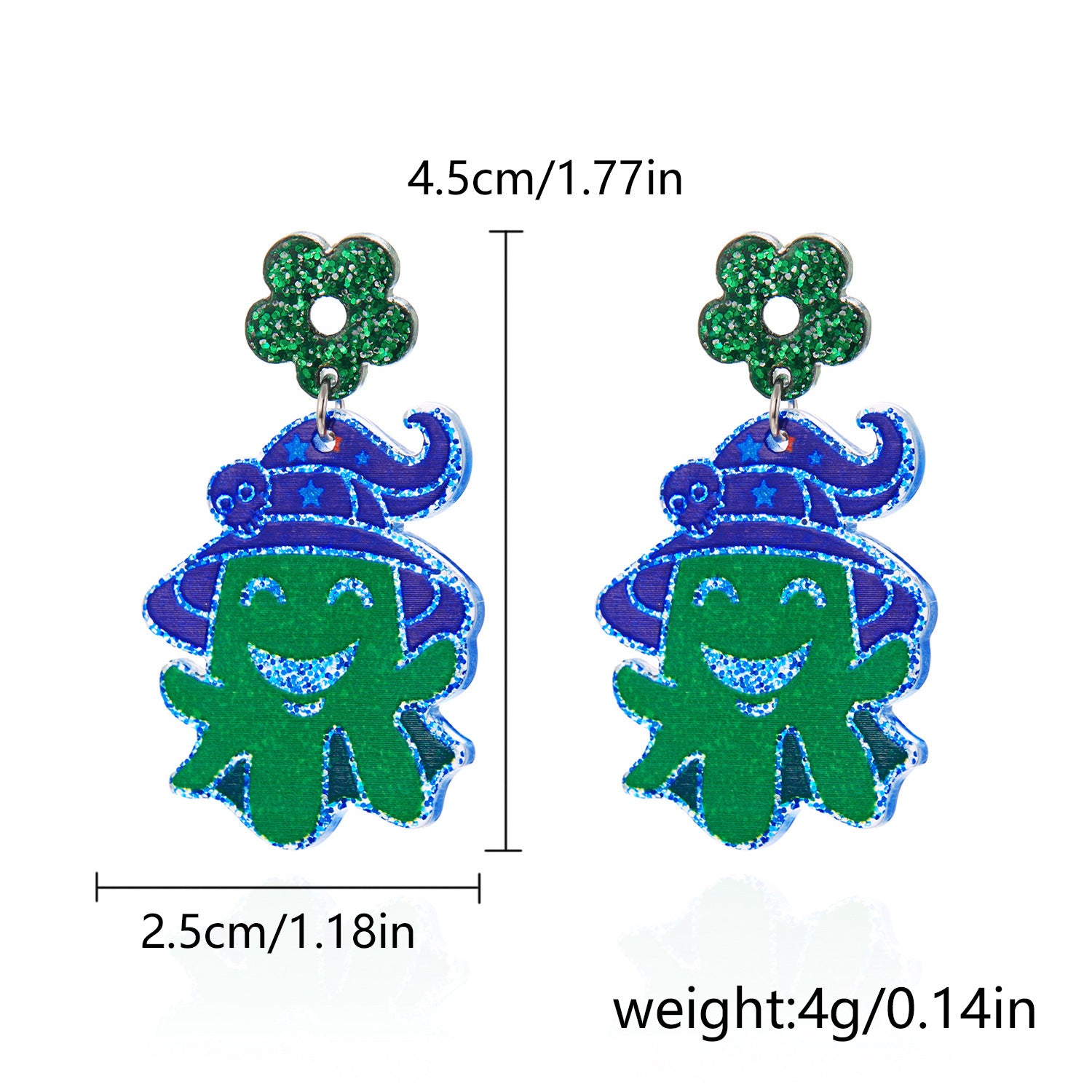 Wholesale Halloween Acrylic Plate Cartoon Castle Ghost Earrings ACC-ES-FanYou005