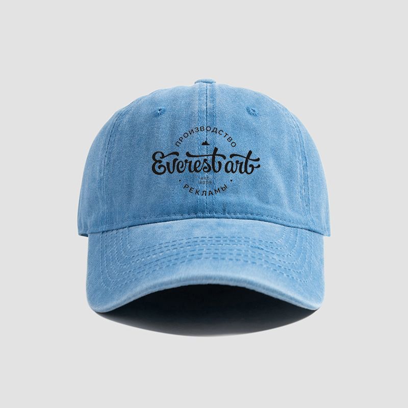 Wholesale  washed cotton printed letters distressed dad hat retro baseball cap