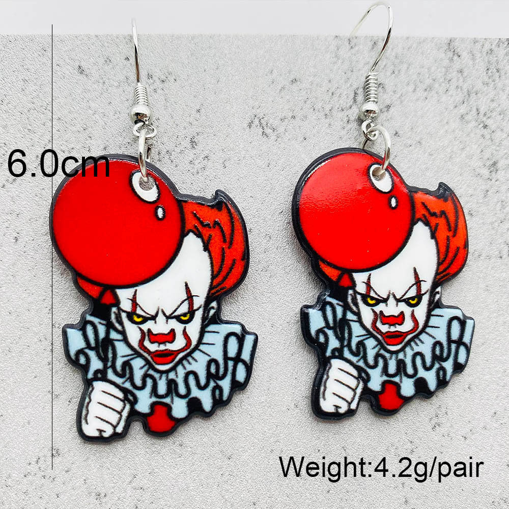 Wholesale  Horror Figure Acrylic Earrings