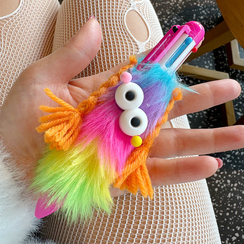 Wholesale Cartoon magic sausage mouth plush press ballpoint pen