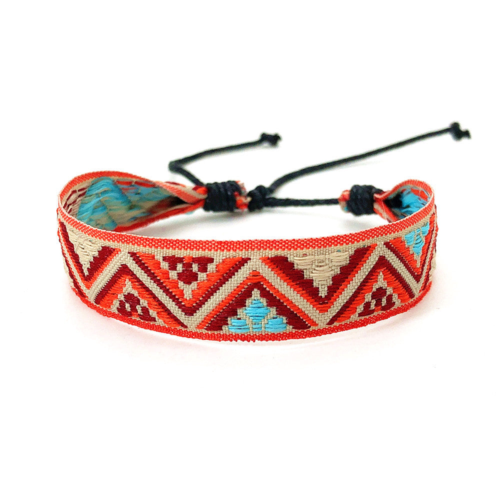 Wholesale  best selling retro ethnic style Bohemian men' s hand rope bracelet woven women' s bracelet jewelry