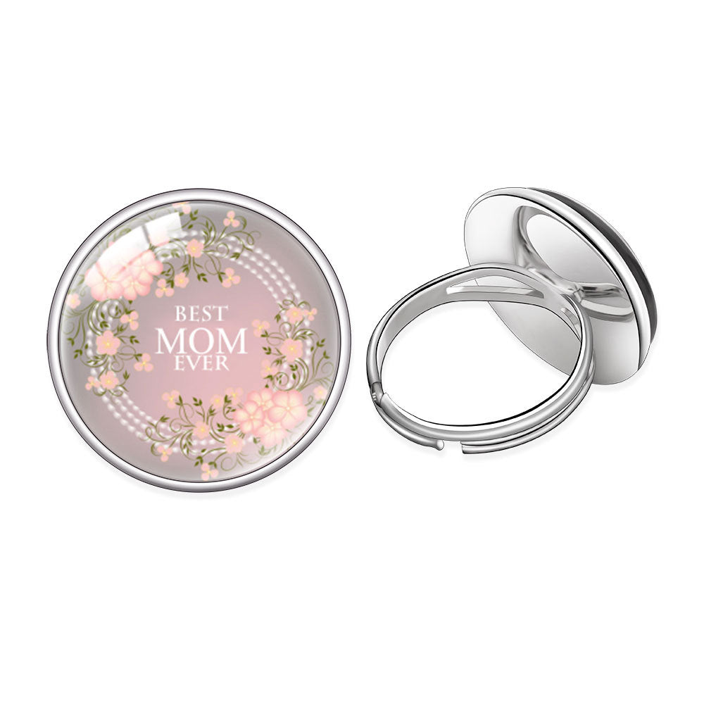 Wholesale mother's love MOM heart-shaped ring