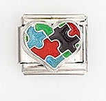 Wholesale 5pcs Italian Charm Bracelet 9mm DIY Splicing Heart Series Stainless Steel Composable Bracelet