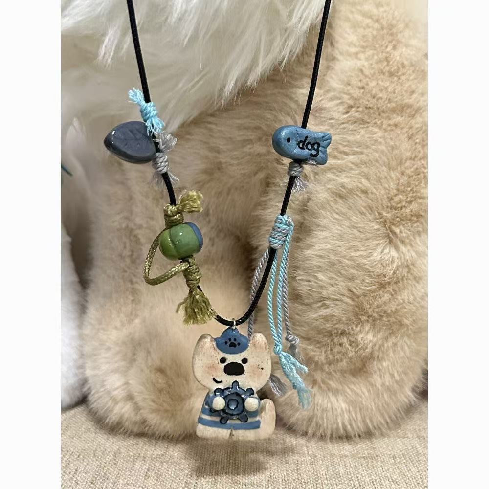 Wholesale Puppy Necklace Animal Pendant  Unique New Sweater Chain