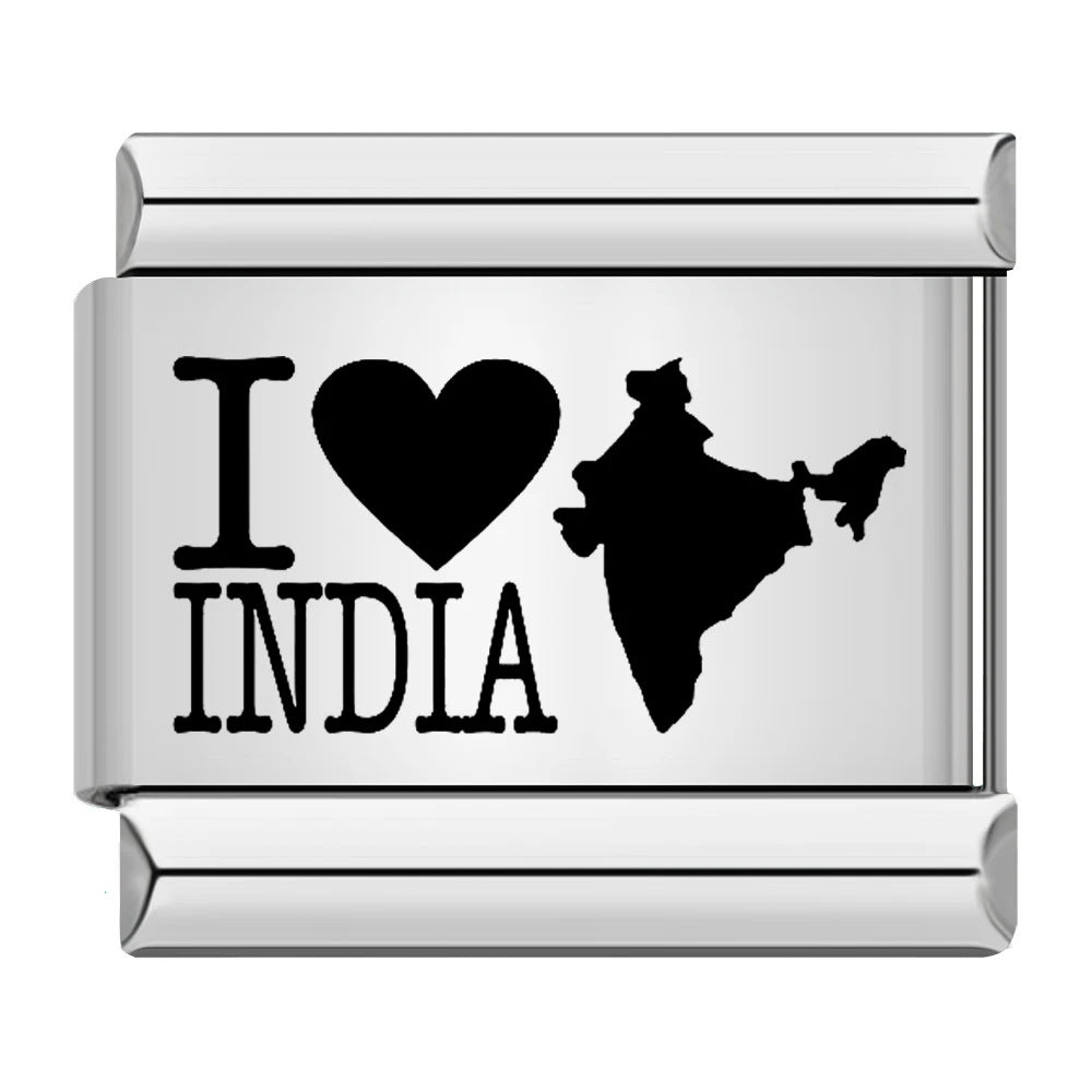 Wholesale 9mm Italian Charm Starter Bracelets DIY Laser Single Section Creative Stainless Steel Composable Bracelet