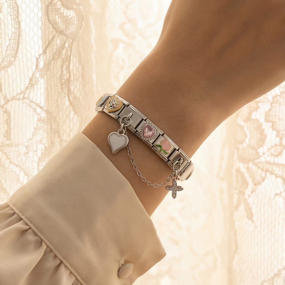 Wholesale Stainless Steel DIY Detachable Modular Bracelet Set for Fashion Gift Accessory