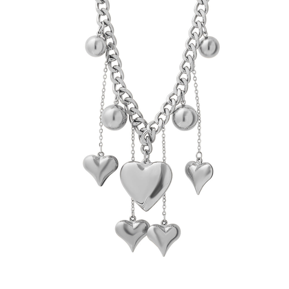 Wholesale Titanium steel heart necklace