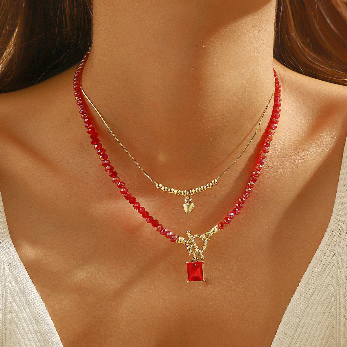 Wholesale Freshwater pearl necklace light luxury handmade beaded necklace for women