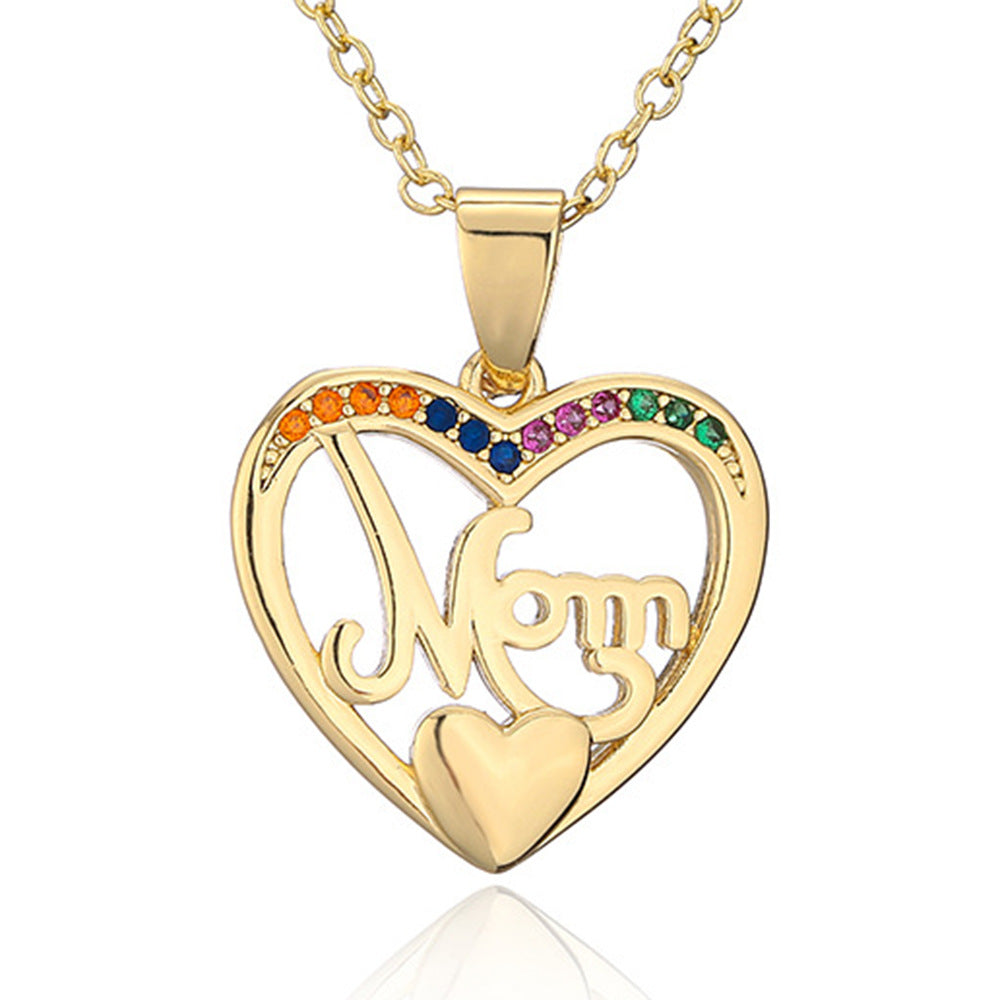 Wholesale Copper MAMA Love Mother's Day Pendant Necklace ACC-NE-AG004